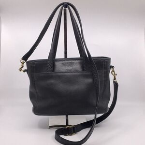 Vintage Coach Small Satchel Natural Grain Black Leather Style # 4310